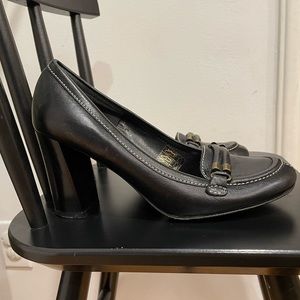Barney’s block heel pumps